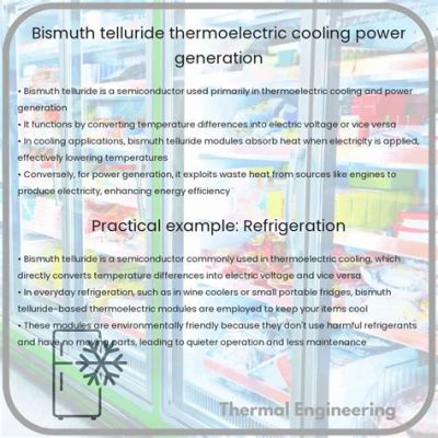  Bismuth Telluride pour le refroidissement thermoélectrique et la génération d'énergie !